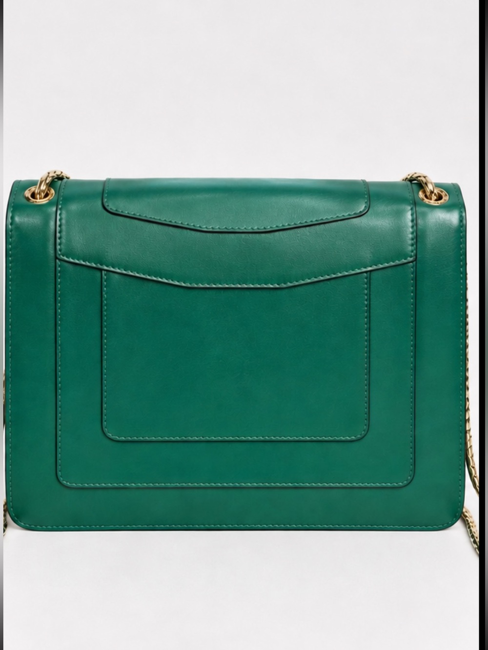 Bvlgari Serpenti Forever Medium Shoulder Bag Emerald Green Calf Leather - Picture 7 of 11